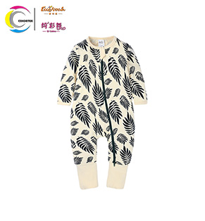 Printed Zipper Open Romper