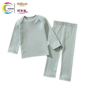 Plain Color Rib 2 Pieces Pajama Set